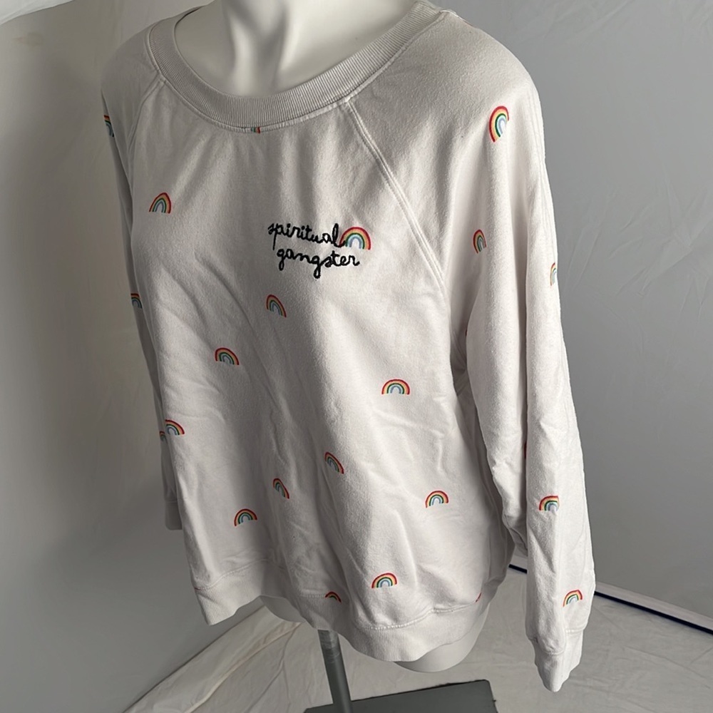Spiritual Gangster Sig Gemma white multicolor rainbow sweatshirt - Picture 5 of 9